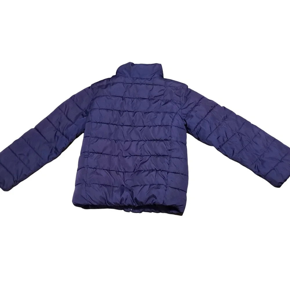 The Childrens Place Girls Purple Quilted Puffer Jacket Size S 5-6 Zip Up Coat